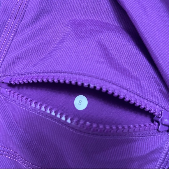 Lululemon Seek the Peak Jacket Scuba Tunic Crop Zip  Coat Gym Yoga Sport Purple - Picture 7 of 13
